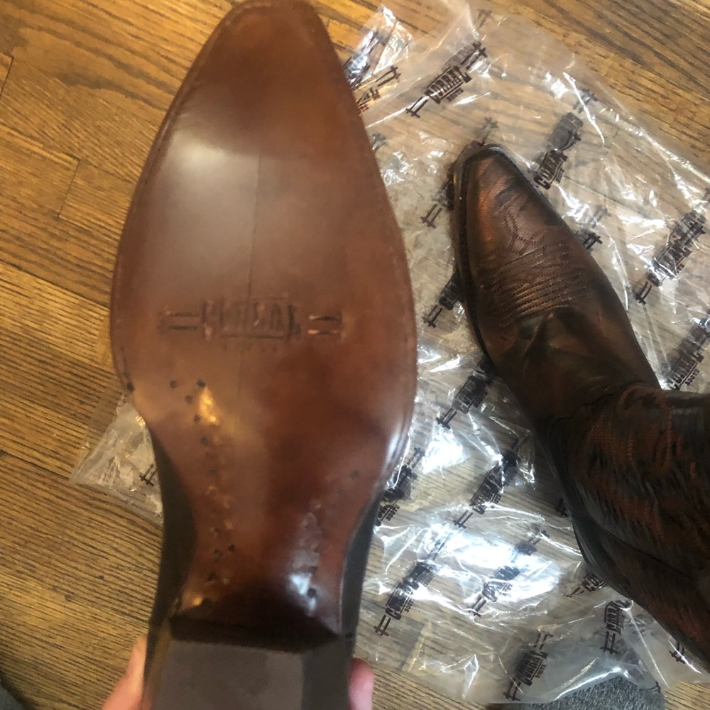 Corral Brown/Black Metallic Western Style Boots.  Never worn